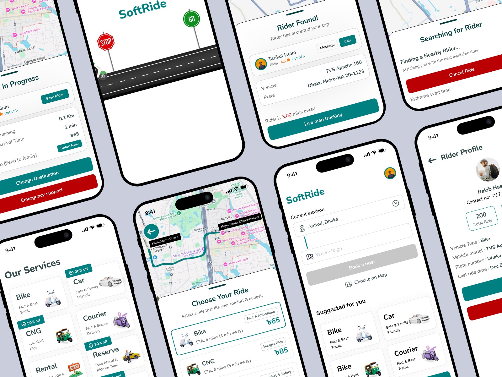 SoftRide - Ride Sharing App